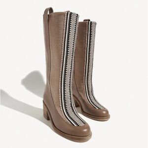 Free People x Amambaih Julia Fabric Boot Size 6.5 NWT